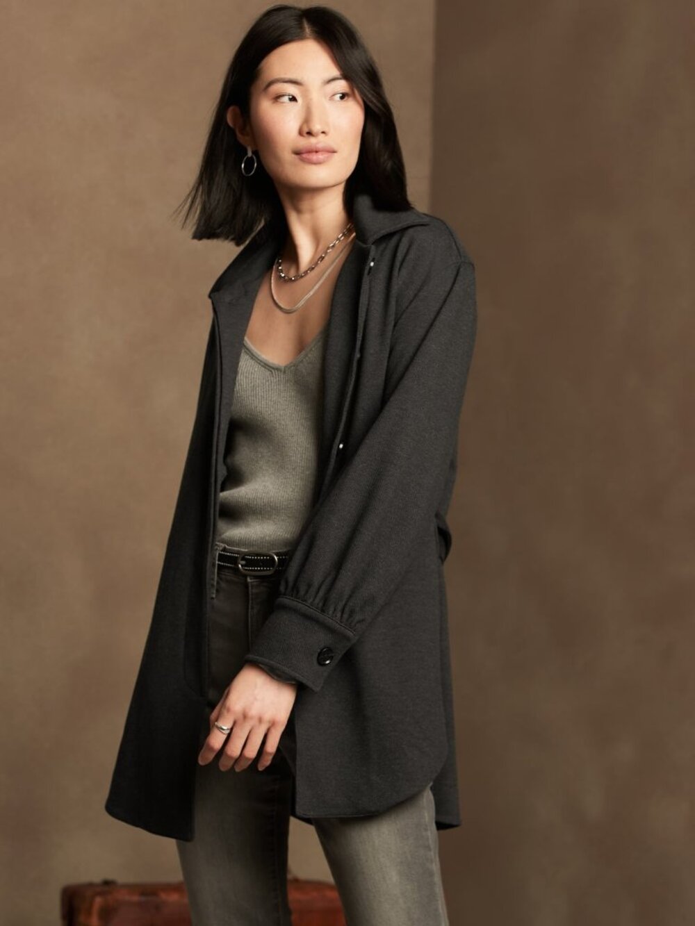 BANANA REPUBLIC Twill Knit Jacket #809267